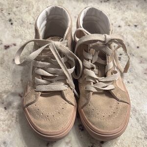 Vans Cream High-Top Sneakers